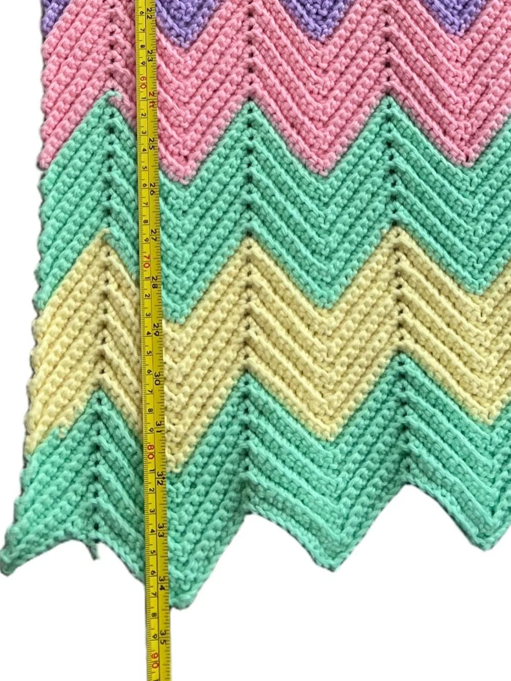 Vintage Handmade Crochet Baby Blanket